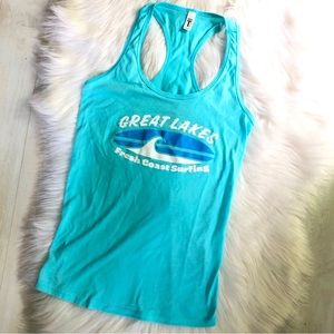 NWT Great Lakes Fresh Coast Surfing Racerback Tank Top, M